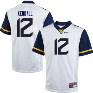 Men's West Virginia Mountaineers NCAA #10 Austin Kendall White Authentic Nike Stitched College Football Jersey LL15A85ZC